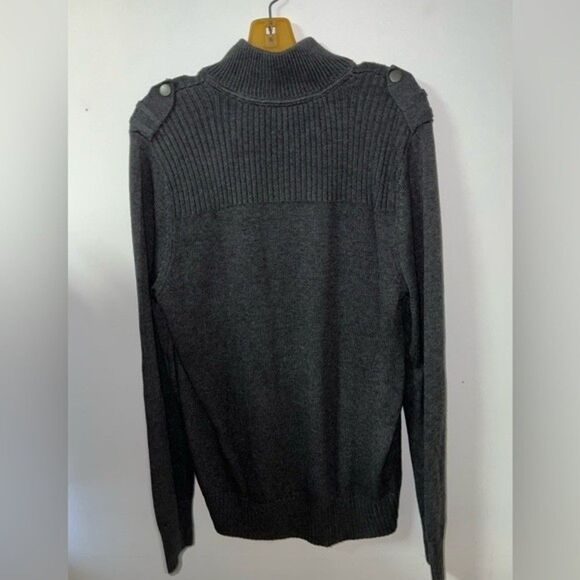 Men’s Apt. 9 Sweater | Size Medium | Gray Quarter-Zip Pullover - Picture 3 of 3